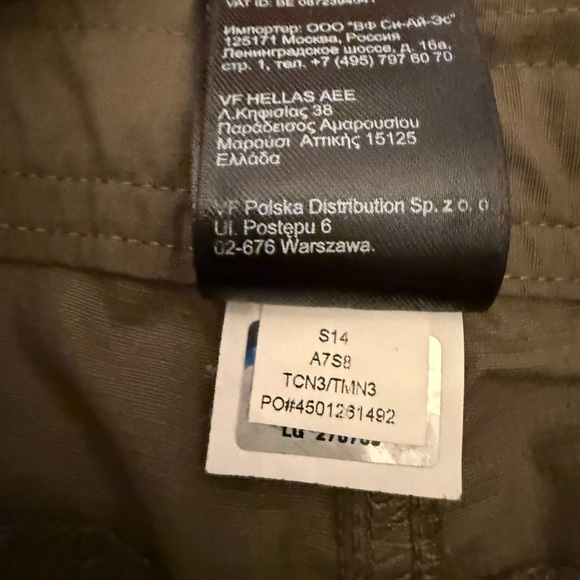 North Face Nylon Capri Hiking Pants Olive Green size 8 - Picture 5 of 8